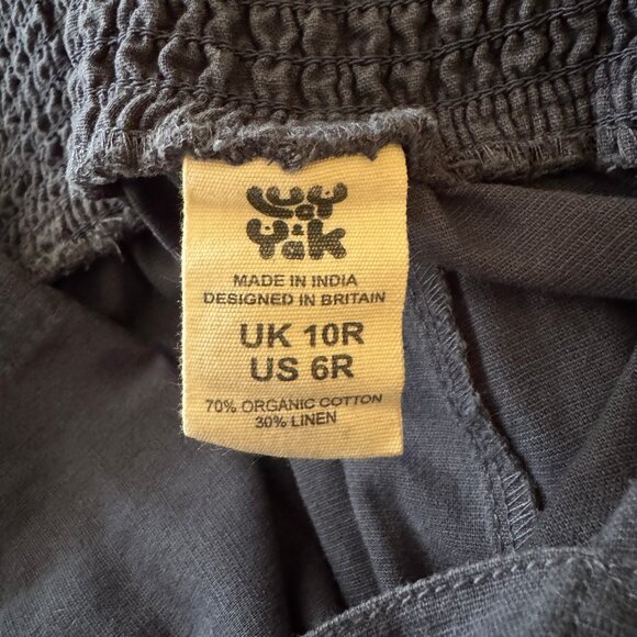 Lucy & Yak Emmy Dungaree: Organic Cotton & Linen (Navy Blue) - Picture 7 of 10